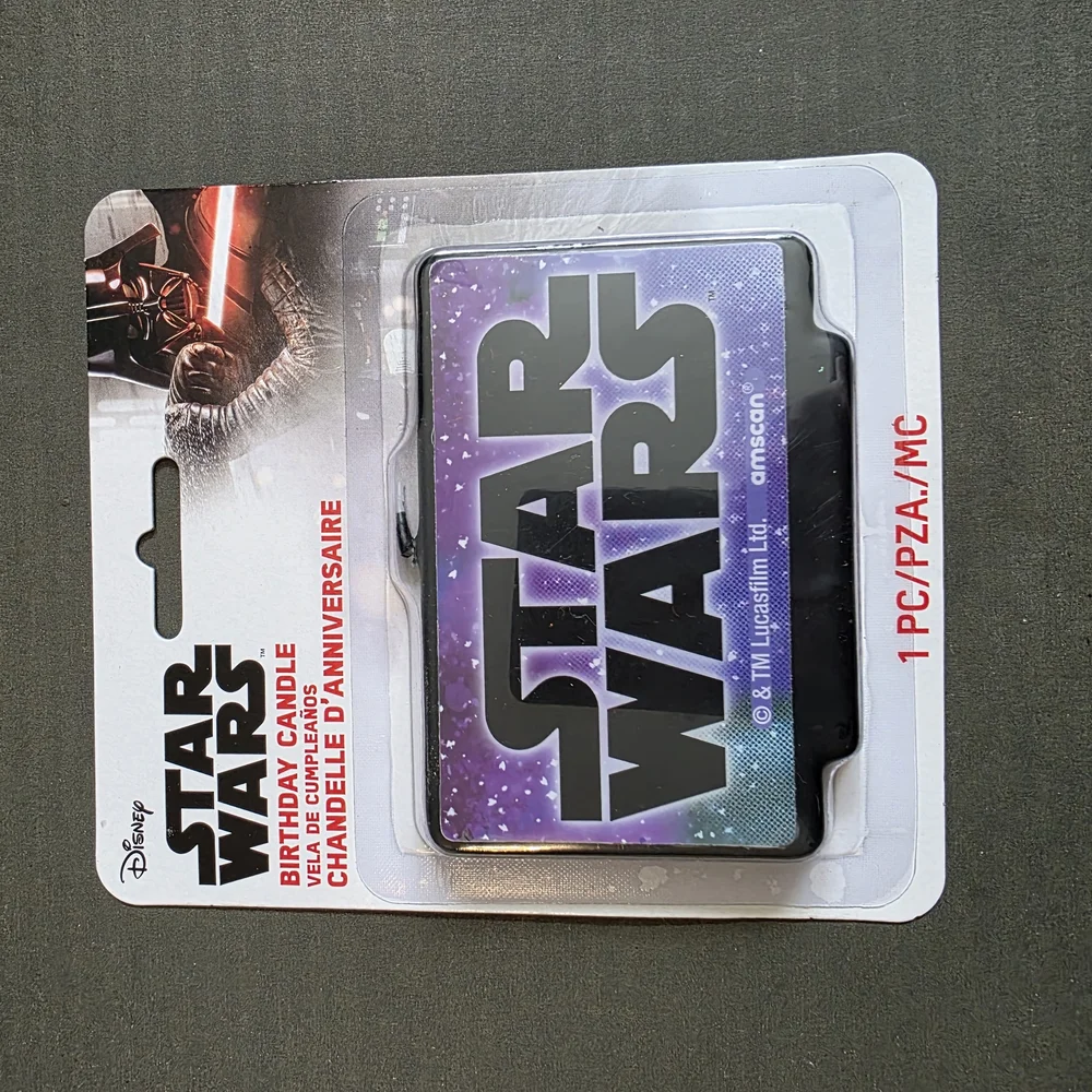 Star Wars Birthday Candle Cake Topper - Purple